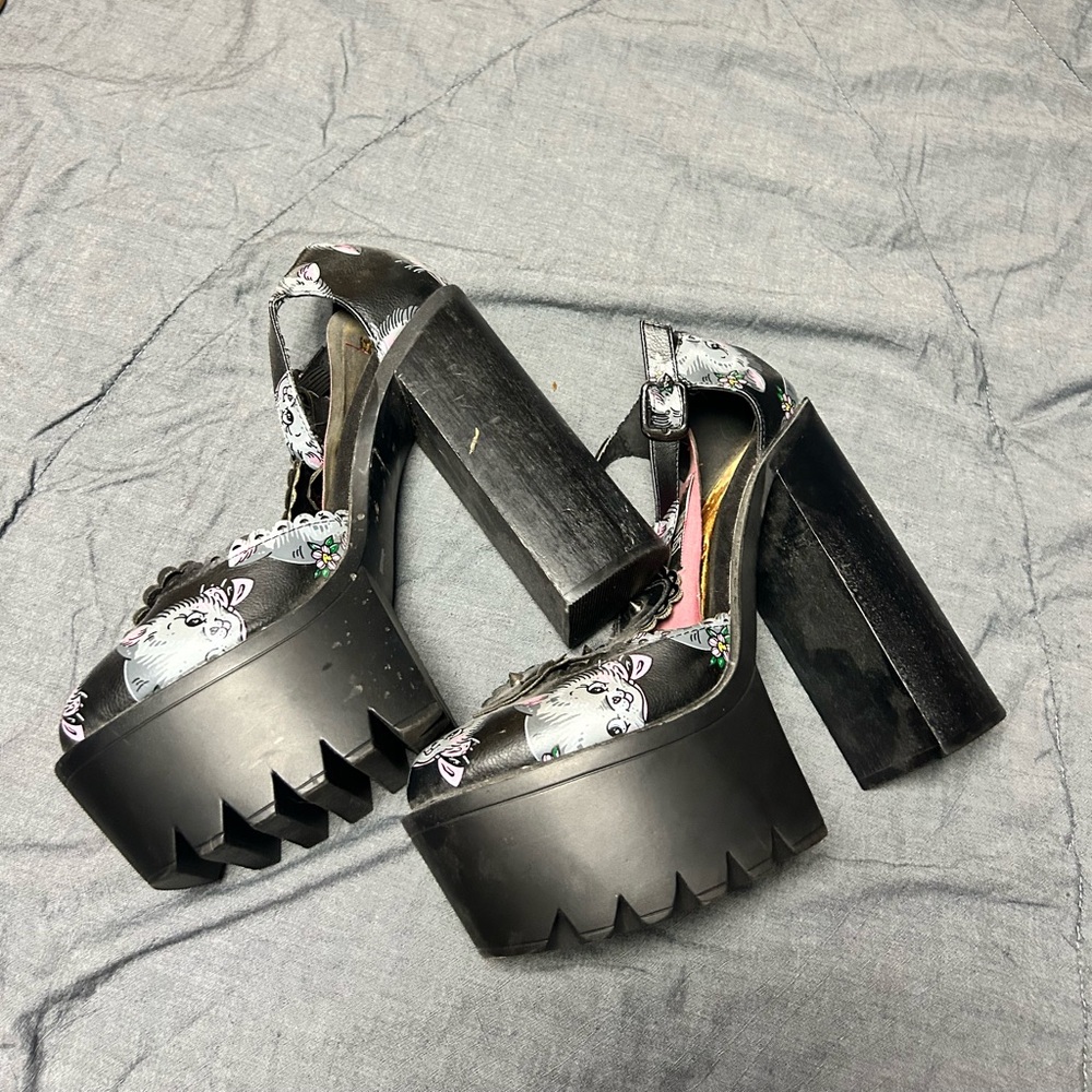 Iron Fist Pink and Black Heels - Picture 6 of 8